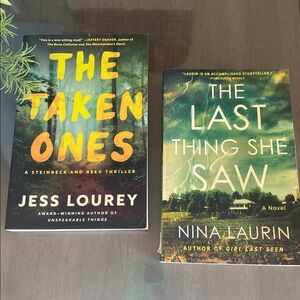 Fiction Thriller Book LOT The Taken Ones & The Last Thing she Saw